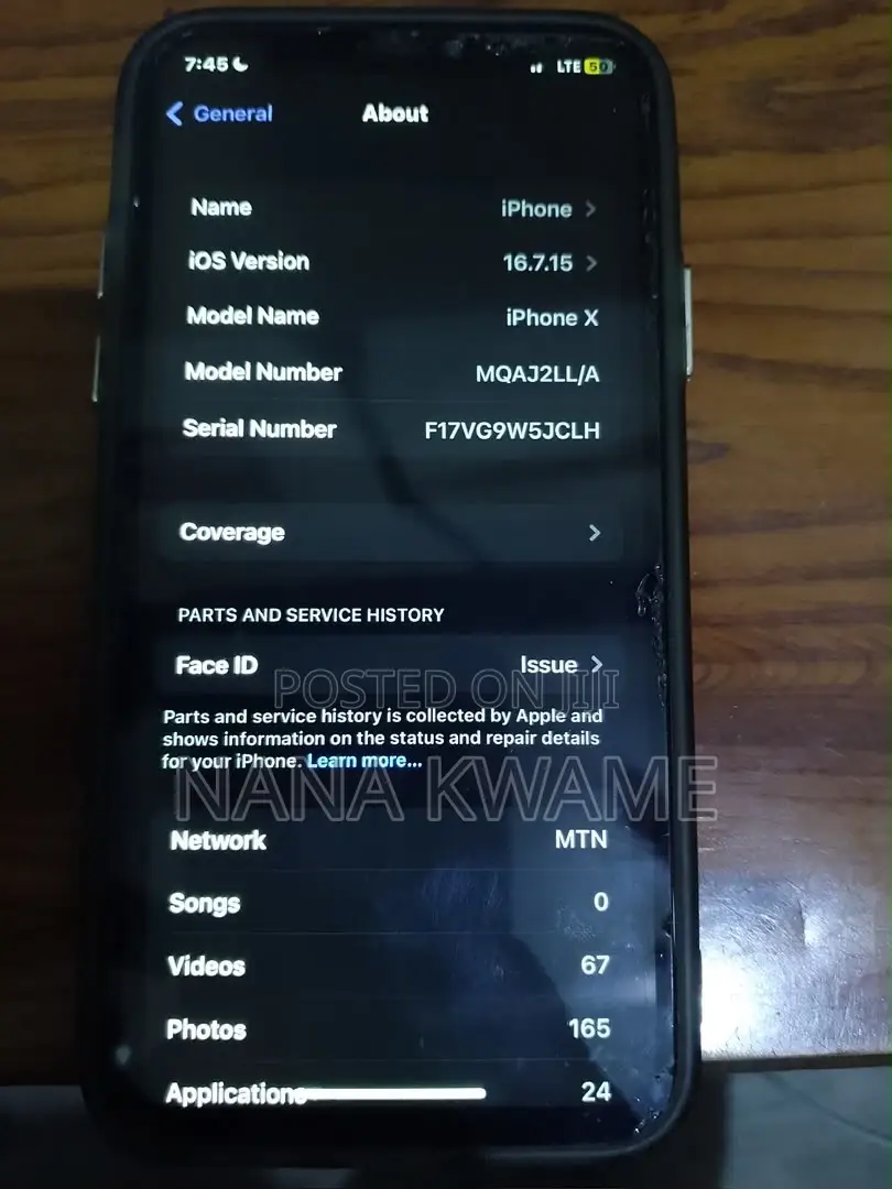 Apple iPhone X 64 GB Black