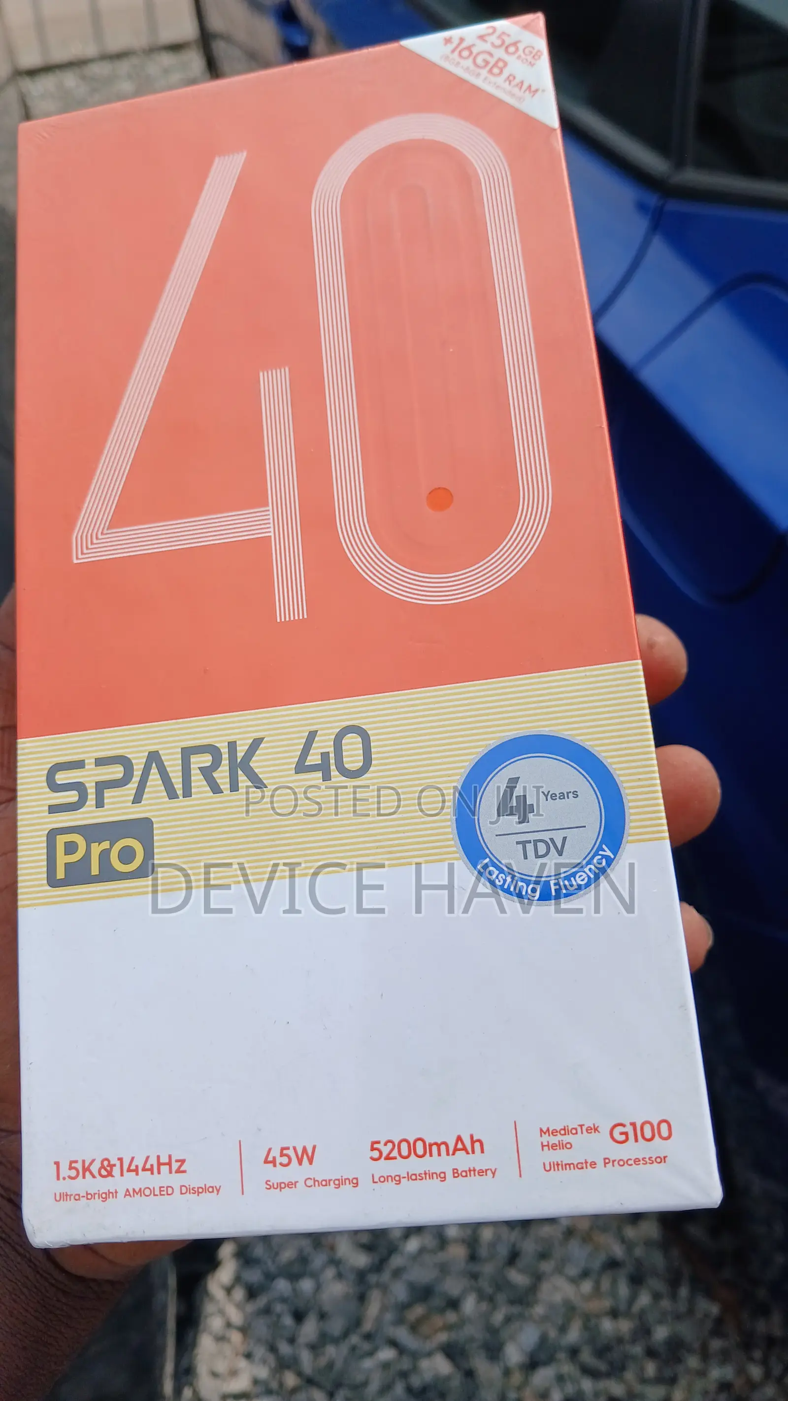 New Tecno Spark 40 Pro 256 GB Gold