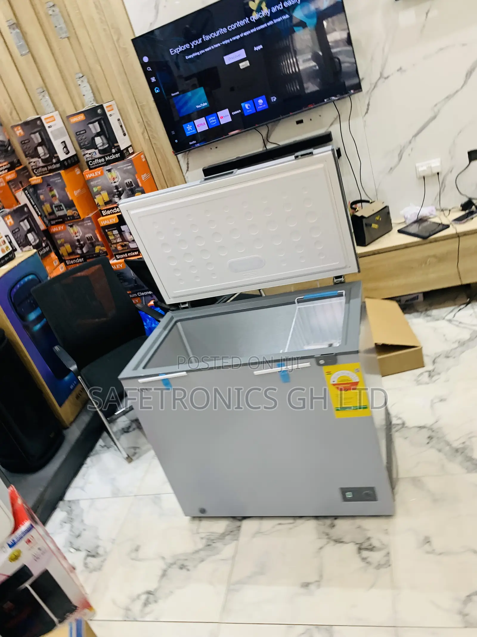 Exclusive Grey Energy-Saving Nasco Chest Freezer Nas-230sk (195l)