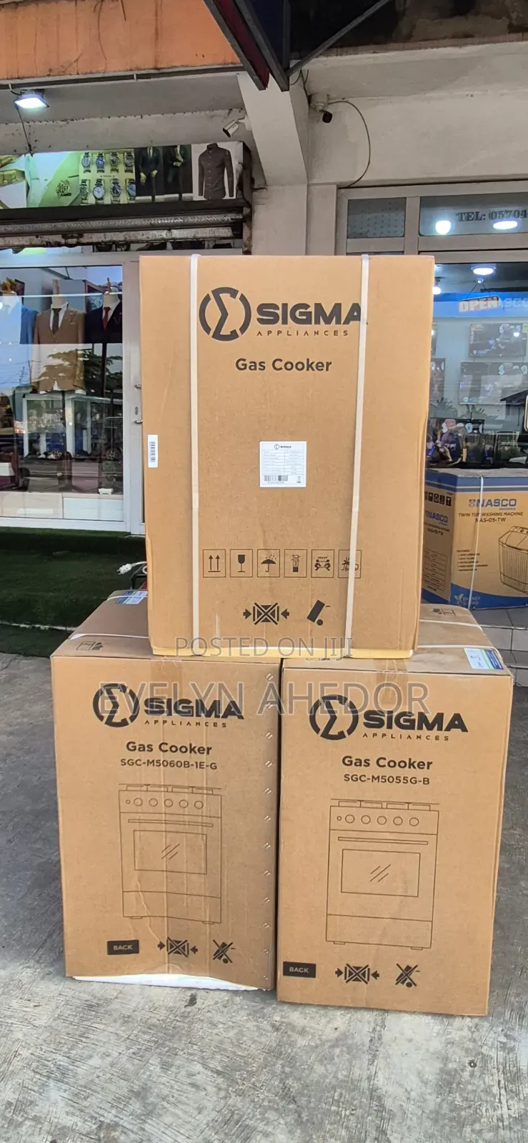Electric Sigma Gas Cooker With 1 Electric and 3 Gas Cooker With Oven