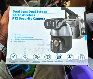 True Color Ubox Dual Lens CCTV Camera With Dual Solar Panels