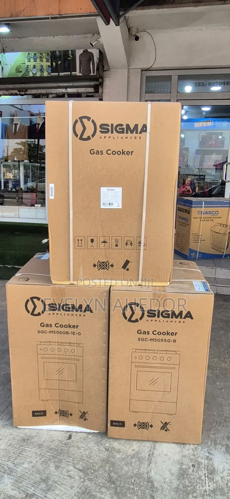 Electric Sigma Gas Cooker With 1 Electric and 3 Gas Cooker With Oven