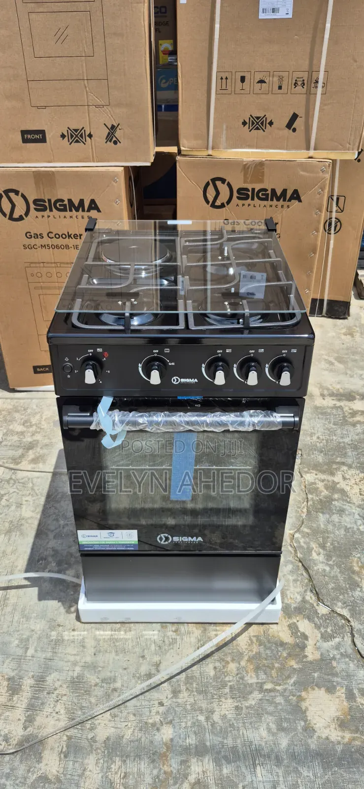 Electric Sigma Gas Cooker With 1 Electric and 3 Gas Cooker With Oven
