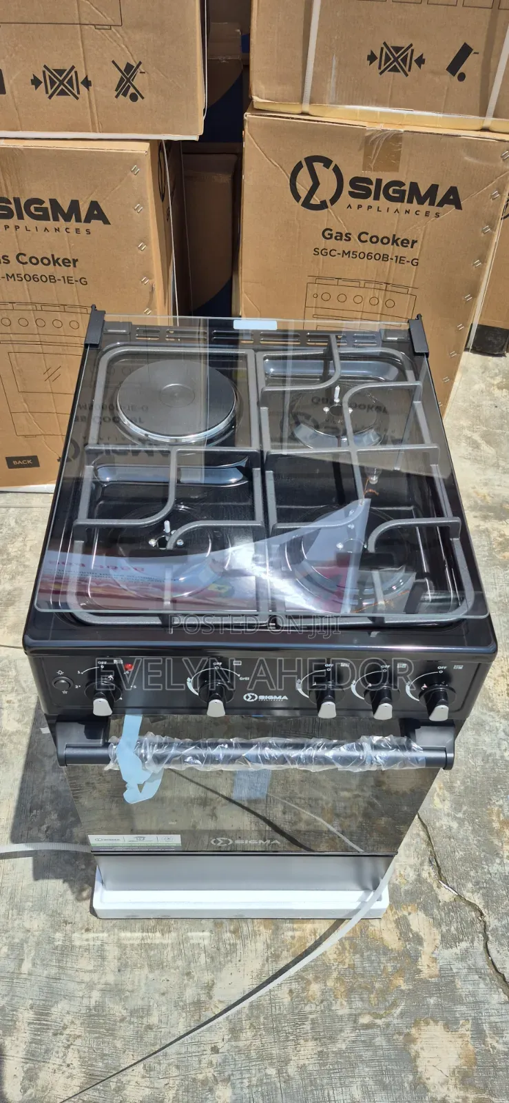 Electric Sigma Gas Cooker With 1 Electric and 3 Gas Cooker With Oven