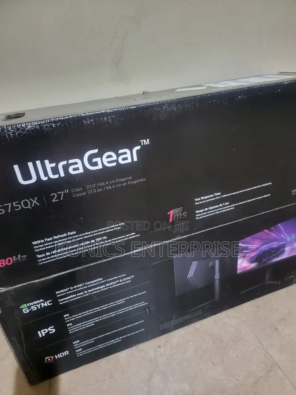 Lg - 27" Ips Gaming Monitor 27gs75qx-B - Black