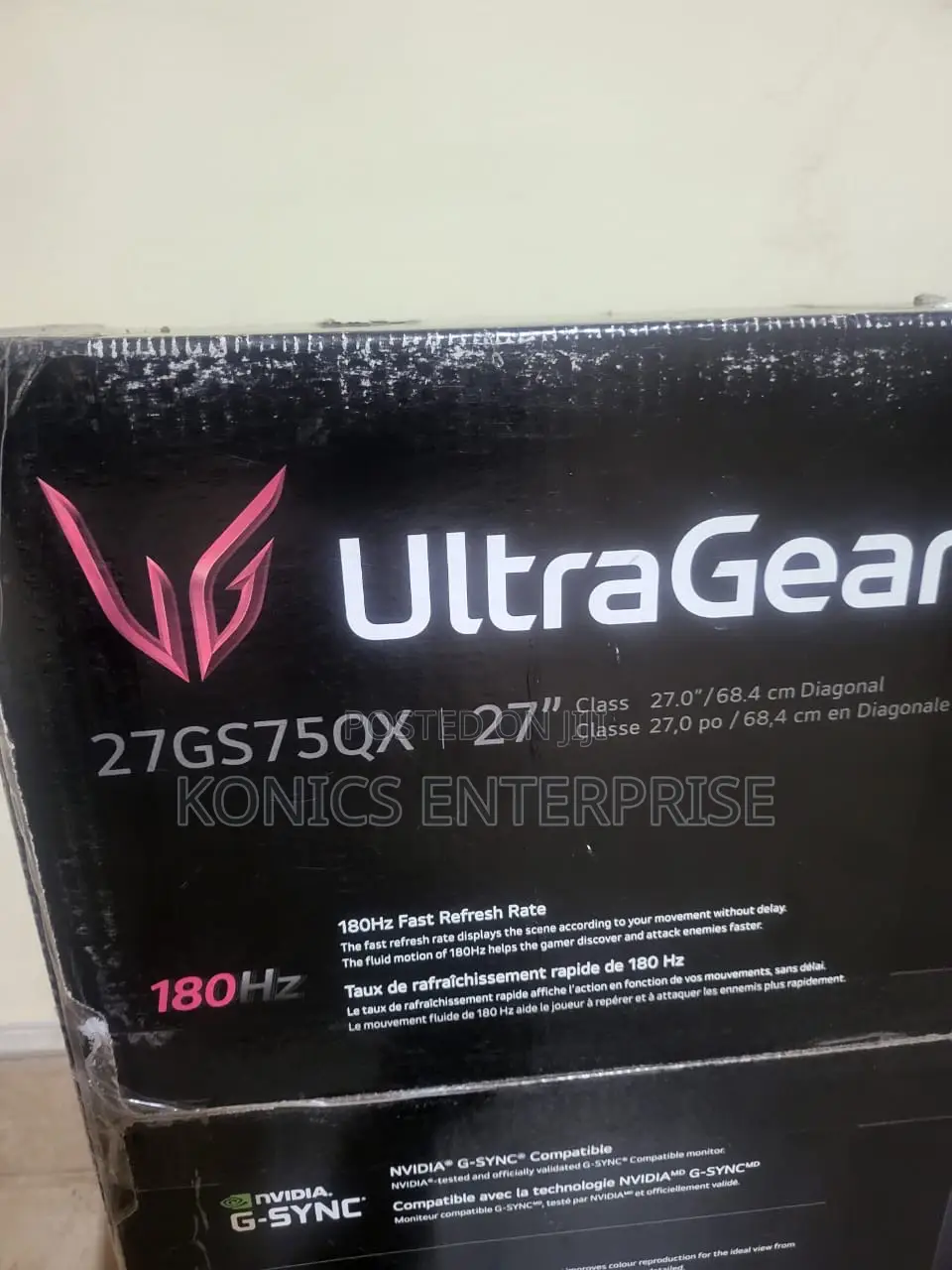 Lg - 27" Ips Gaming Monitor 27gs75qx-B - Black