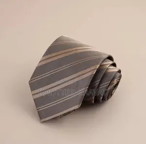 Brown Stripped Flying Tie