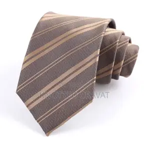 Brown Stripped Flying Tie