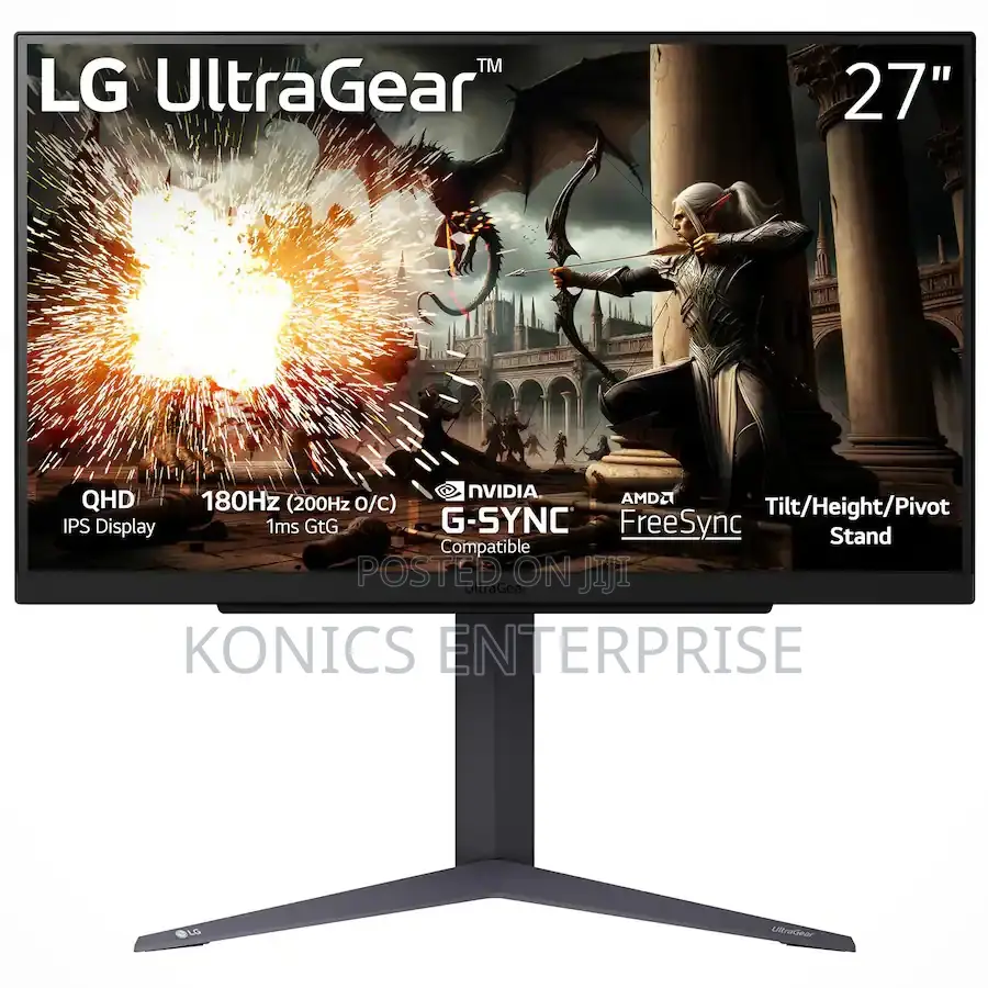 Lg - 27" Ips Gaming Monitor 27gs75qx-B - Black