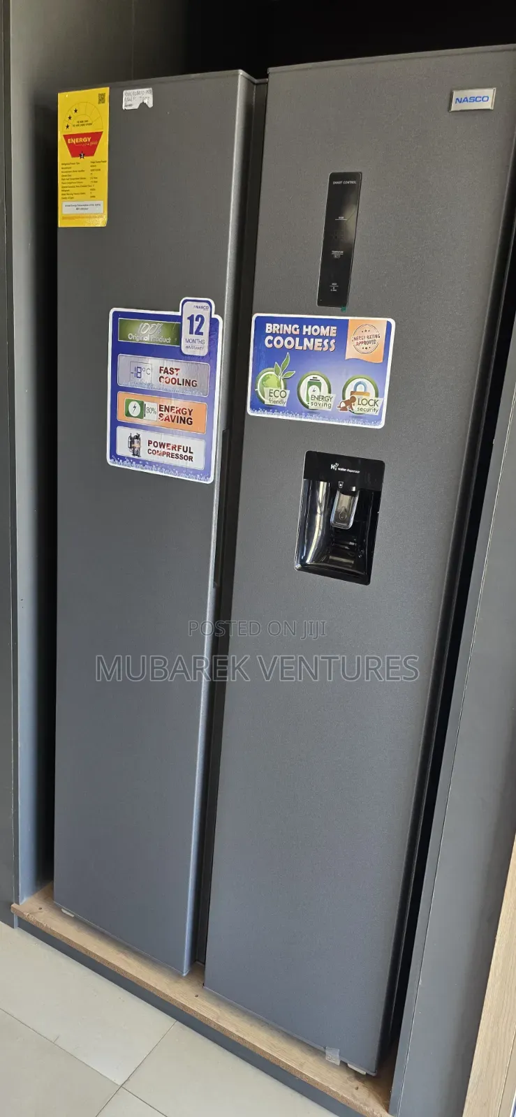 Nasco 425 LTR Side by Side Refrigerator With Dispenser