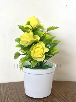 Mini Artificial Flower Pot (Oval Base)
