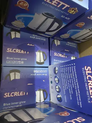 Slcrlett 2.0 Litres Electric Kettle Silver/Black