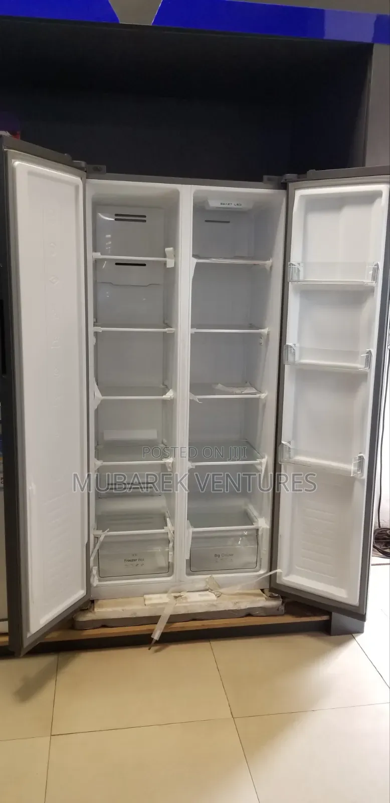 Nasco 360ltrs Side by Side Refrigerator Metalic Silver