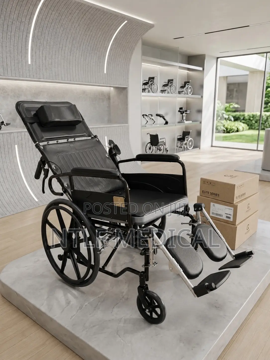 Medicare Wheelchair Commode (Long Back)