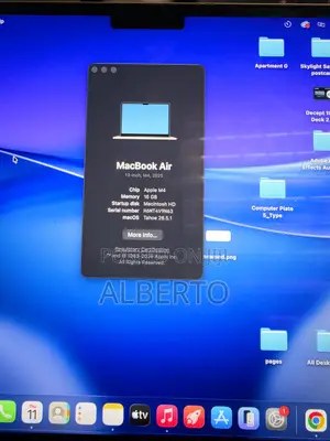 Laptop Apple MacBook Air 16GB Apple M4 SSD 256GB