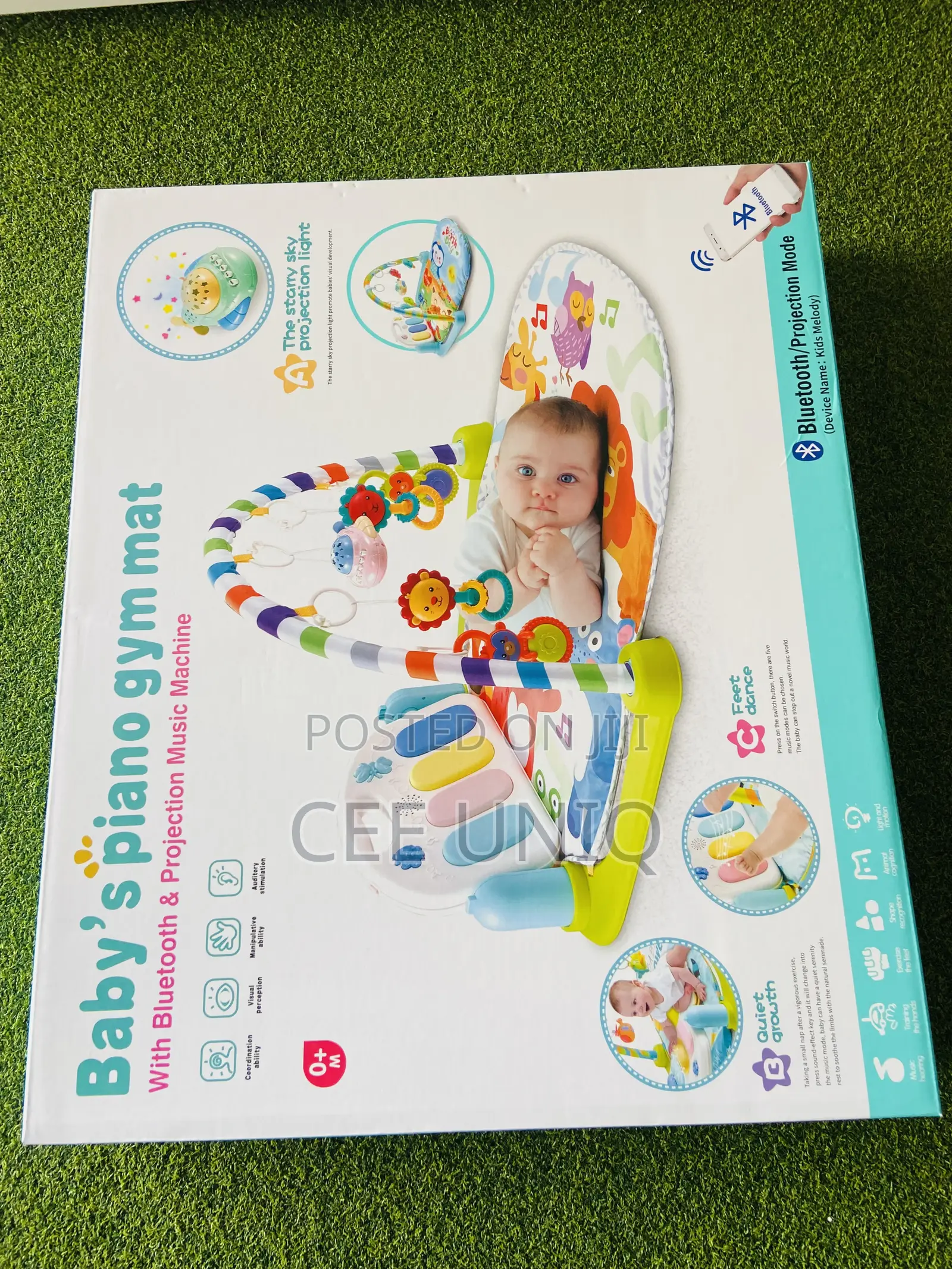Baby Piano Gym Mat With Bluetooth Connectivity