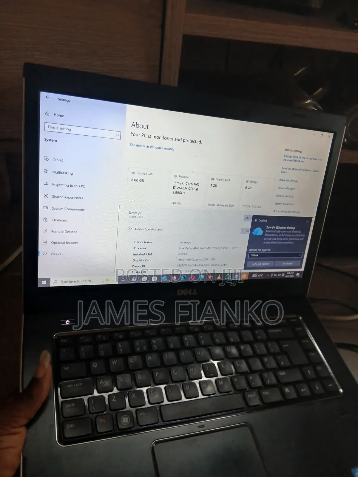 Laptop Dell Vostro 3550 8GB Intel Core i7 SSD 256GB