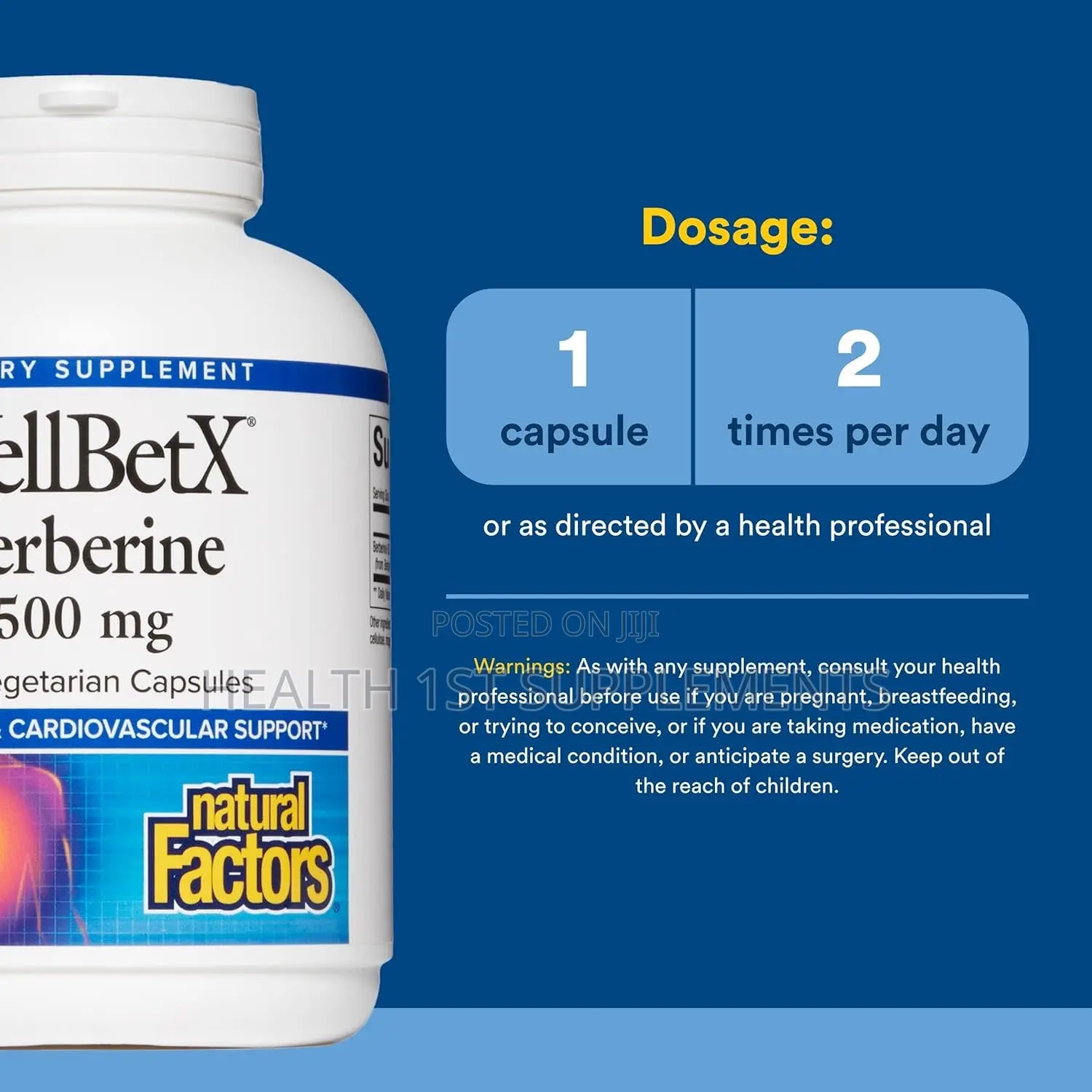 Wellbetx Berberine 500mg Per Capsule, Blood Sugar Balance 120 Veg Caps