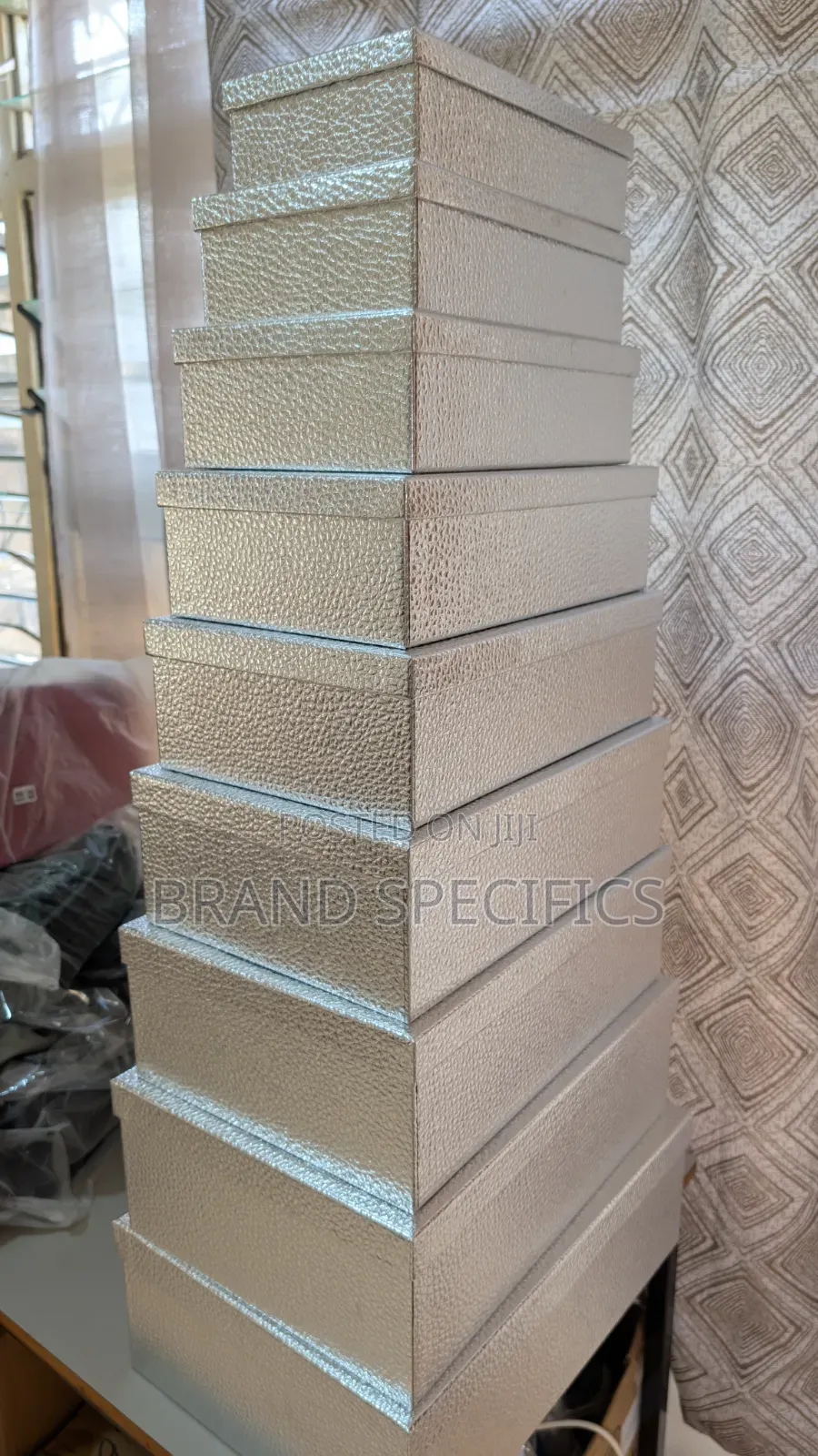 10 Pieces Luxury Silver Gift Boxes