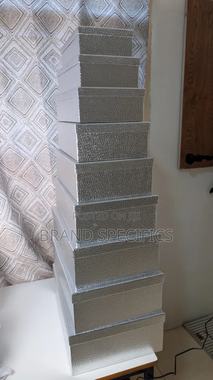 10 Pieces Luxury Silver Gift Boxes