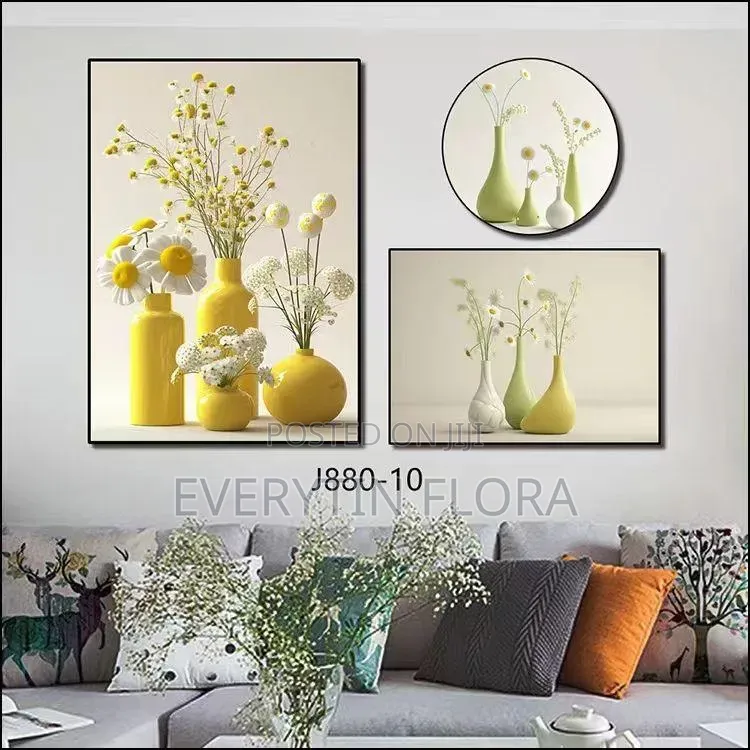 Wall Hanging Set – Canvas Art + Silent Clock*