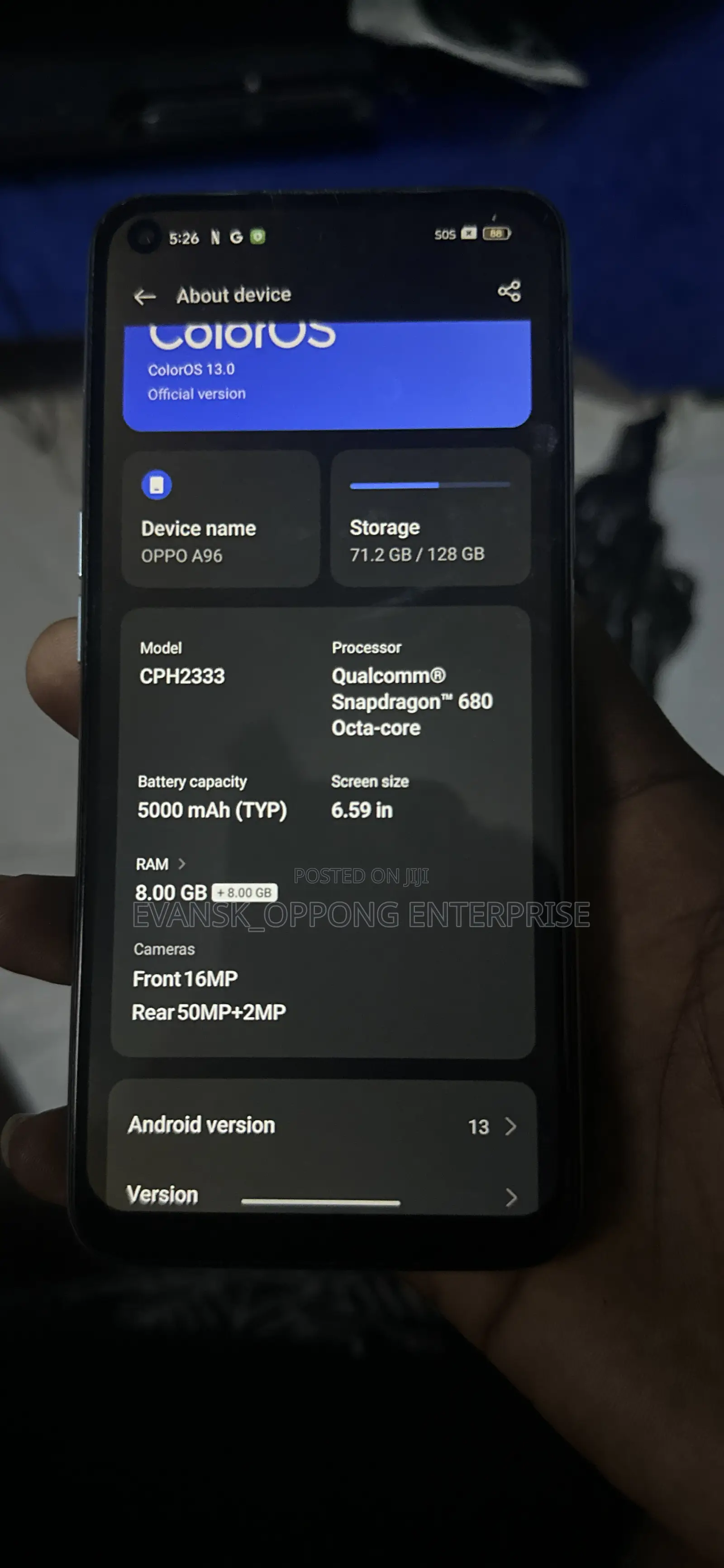 Oppo A96 128 GB Blue