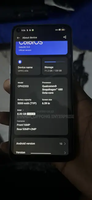 Oppo A96 128 GB Blue