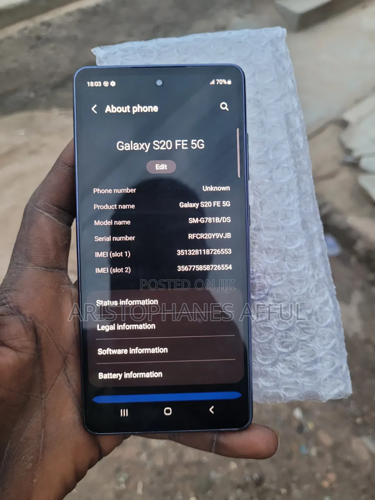 Samsung Galaxy S20 FE 5G 128 GB Blue