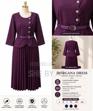 She by as Premium Women’S Dress – Epleated Dress for Professionals