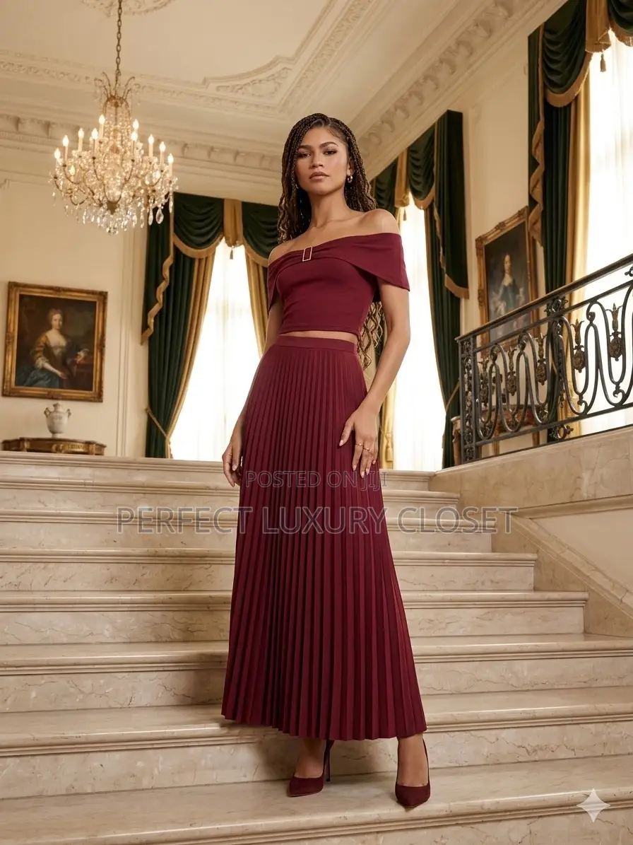 Original Pleated Skirt and Design Top Available