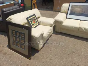 Cream Leather Sofa 3+1+1