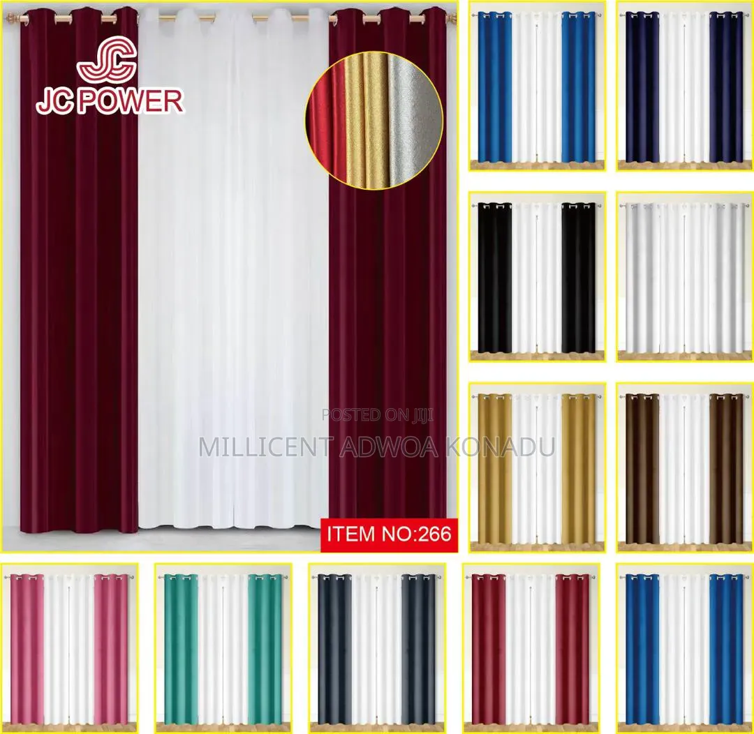 3 in 1 Plain Curtains