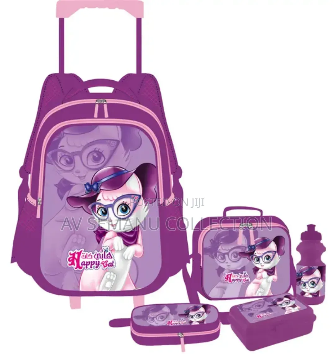 Kids Disney 5 Pieces Set Trolley Bagpack
