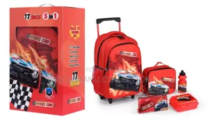 Kids Disney 5 Pieces Set Trolley Bagpack
