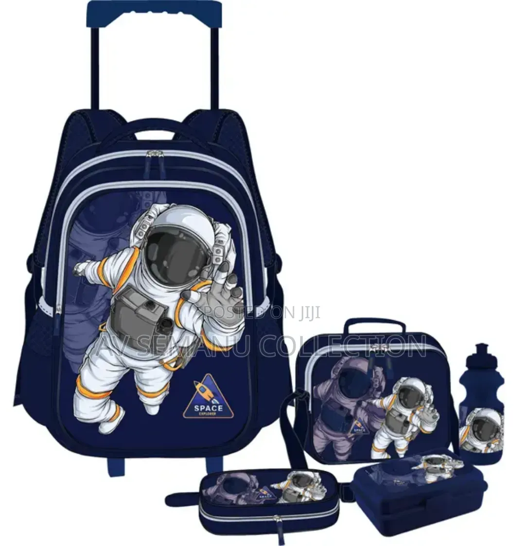 Kids Disney 5 Pieces Set Trolley Bagpack