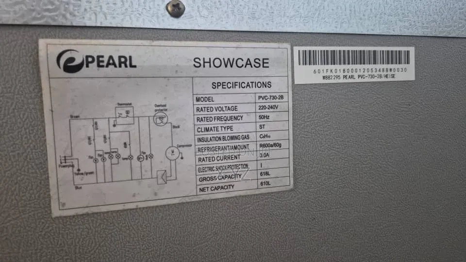 Pearl 2-Door Display Fridge for Sale