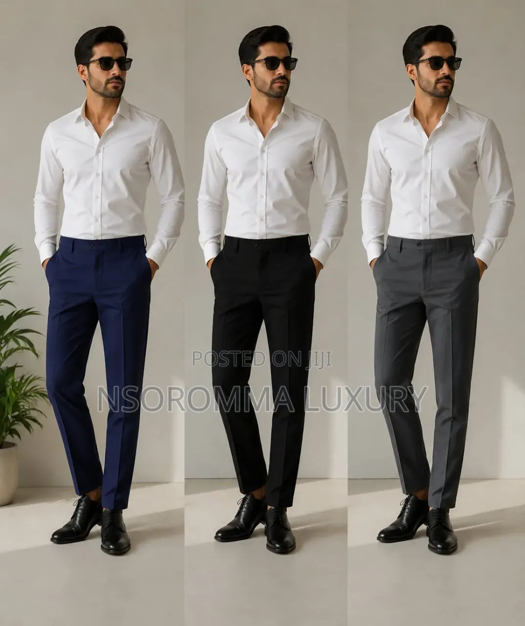 Plain Office Shirt and Office Trouser Combo Available in Sizes