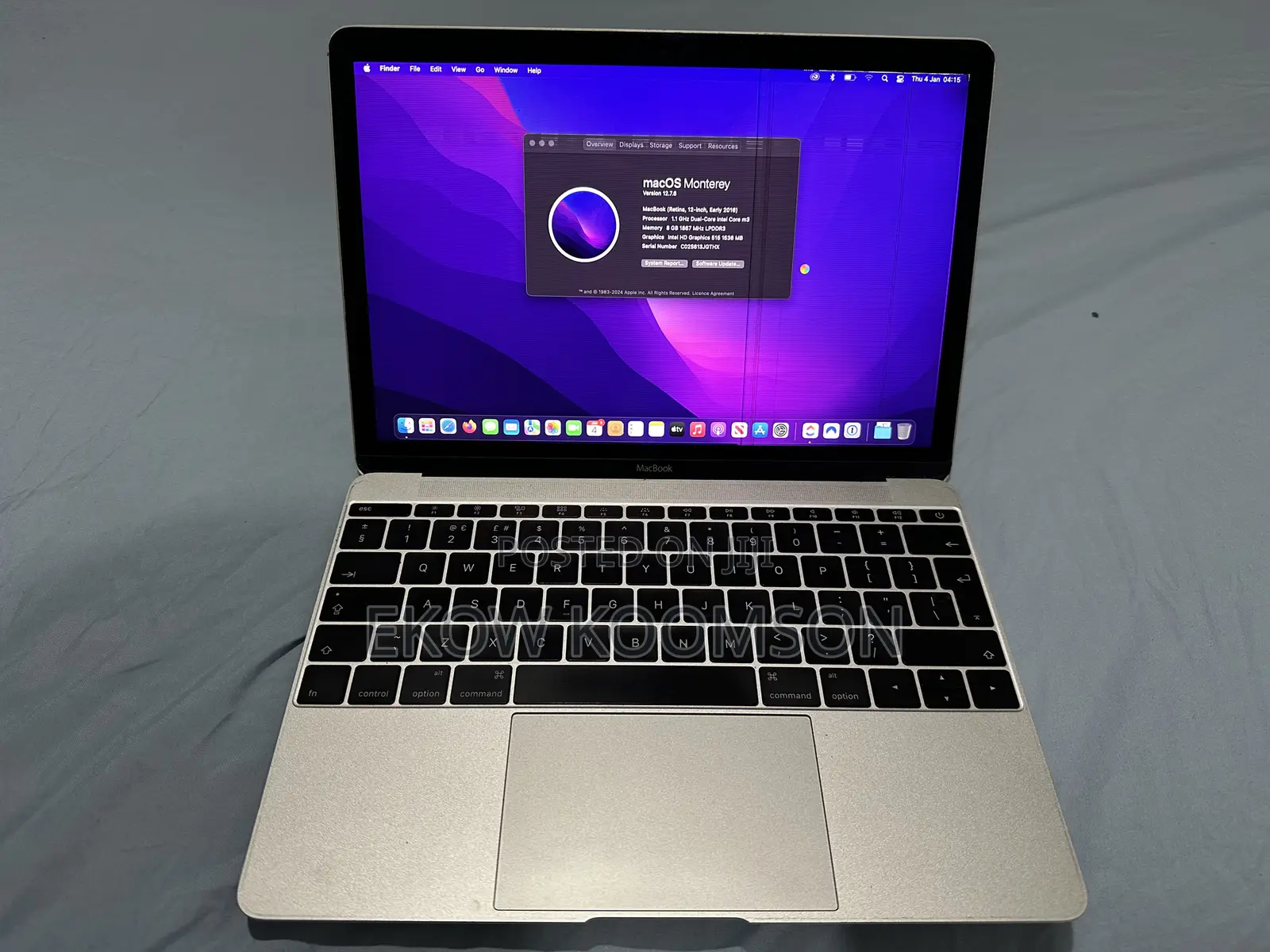 Laptop Apple MacBook 2016 8GB Intel Core i5 SSD 256GB