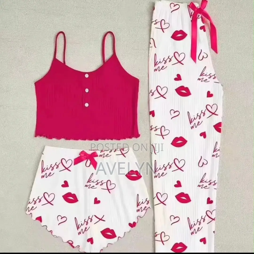 3 Pieces Night Wear Set