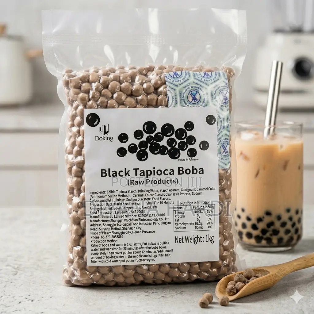 Premium Doking Black Tapioca Boba Pearls (1kg)
