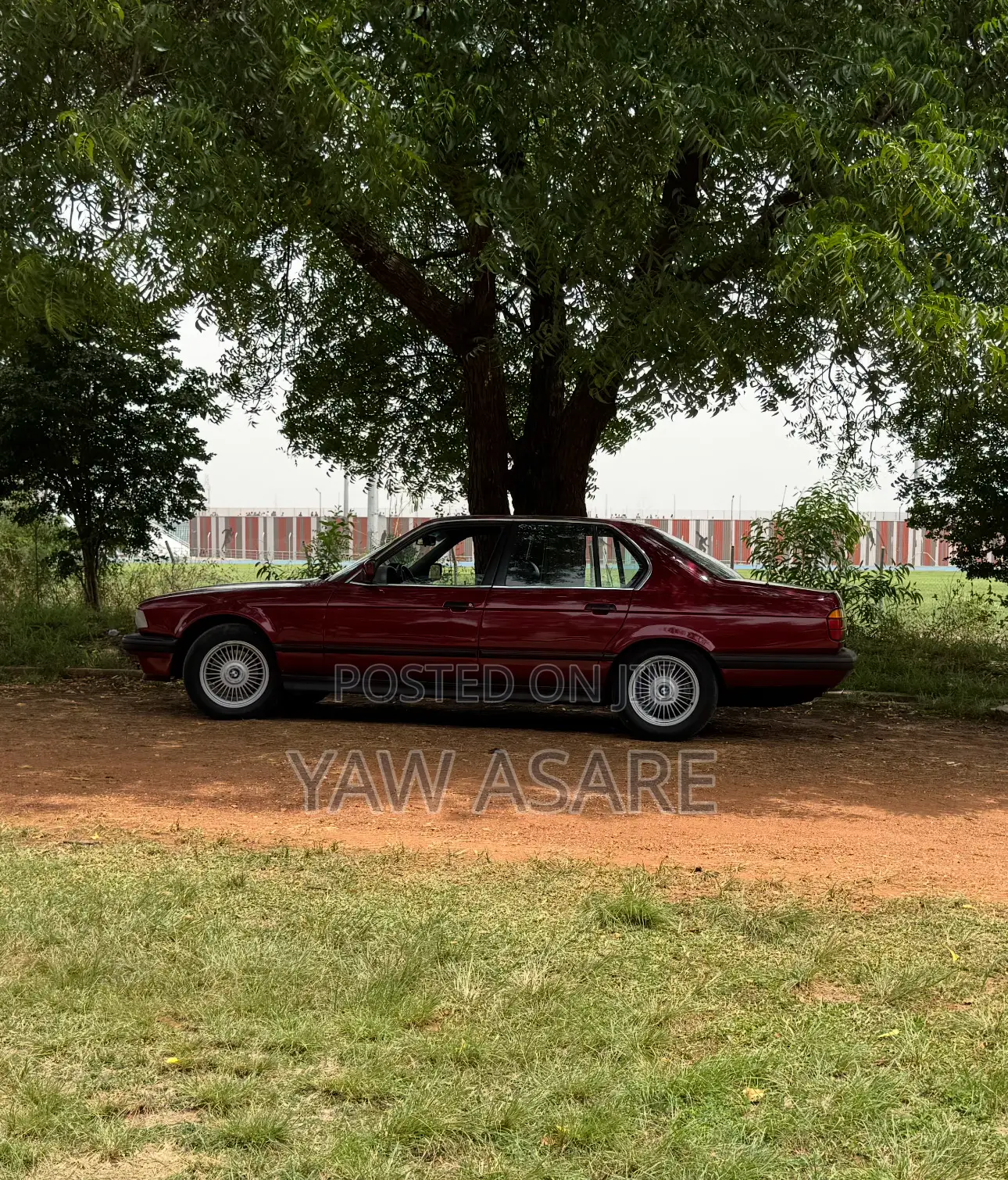 BMW 7 Series 1990 Burgundy