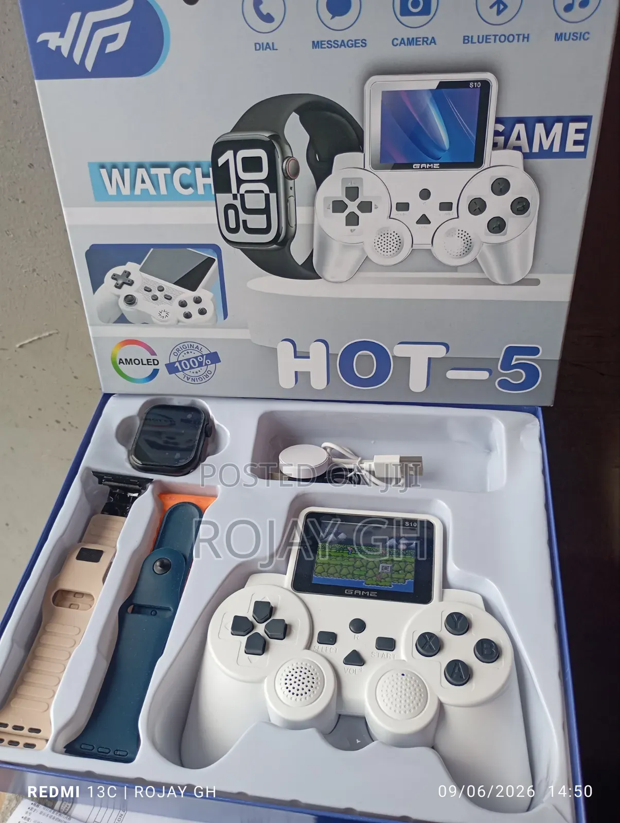 Hot-5 Smart Watch and Gaming Consoles With 520 Preloaded and 4 Straps