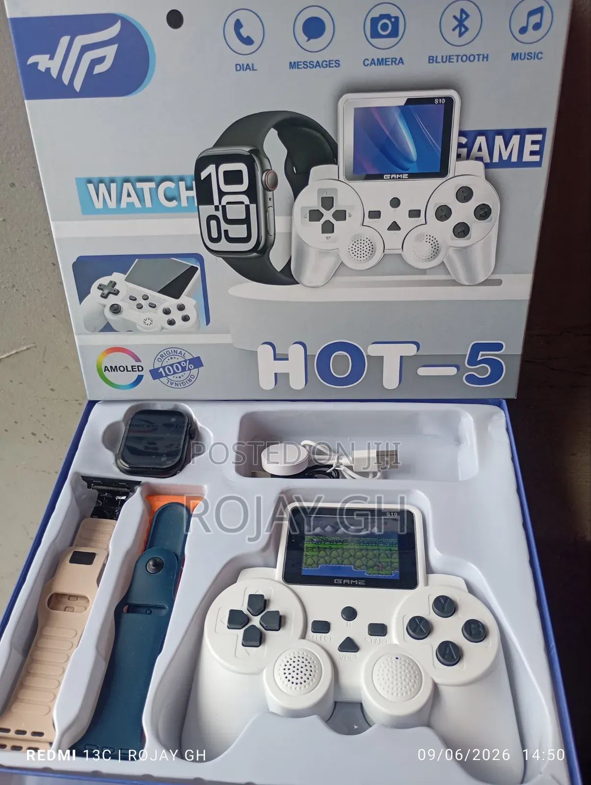 Hot-5 Smart Watch and Gaming Consoles With 520 Preloaded and 4 Straps