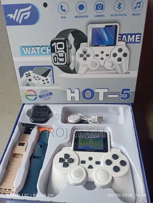 Hot-5 Smart Watch and Gaming Consoles With 520 Preloaded and 4 Straps