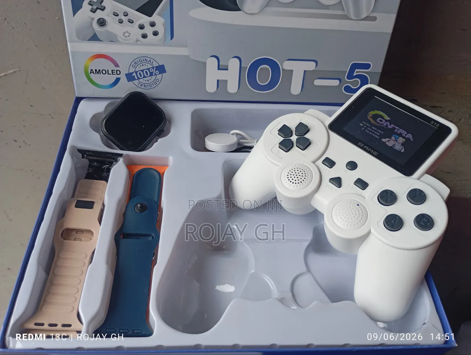 Hot-5 Smart Watch and Gaming Consoles With 520 Preloaded and 4 Straps