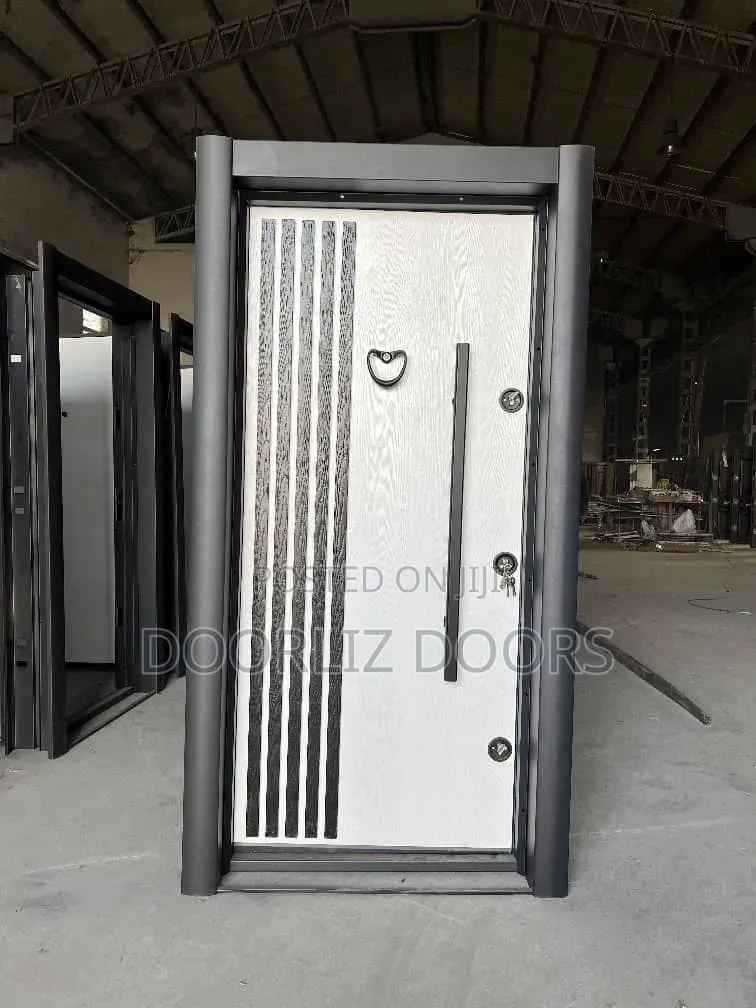 Classy Black and White Triple Lock Turkish Security Door
