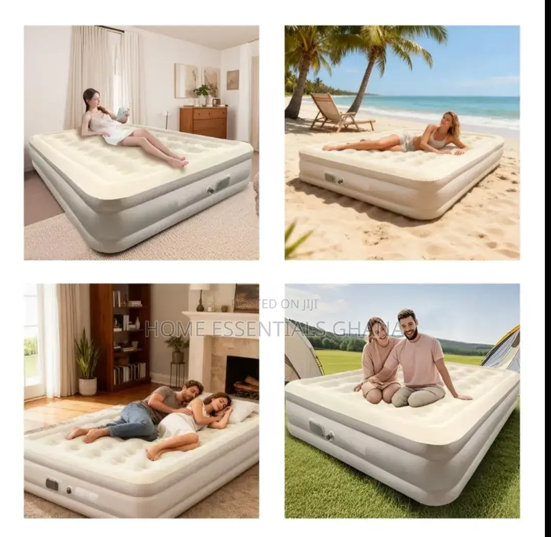 Inflatable Double Mattress – Comfortable Air Bed for Home Travel