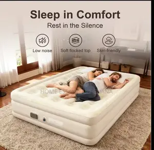 Inflatable Double Mattress – Comfortable Air Bed for Home Travel