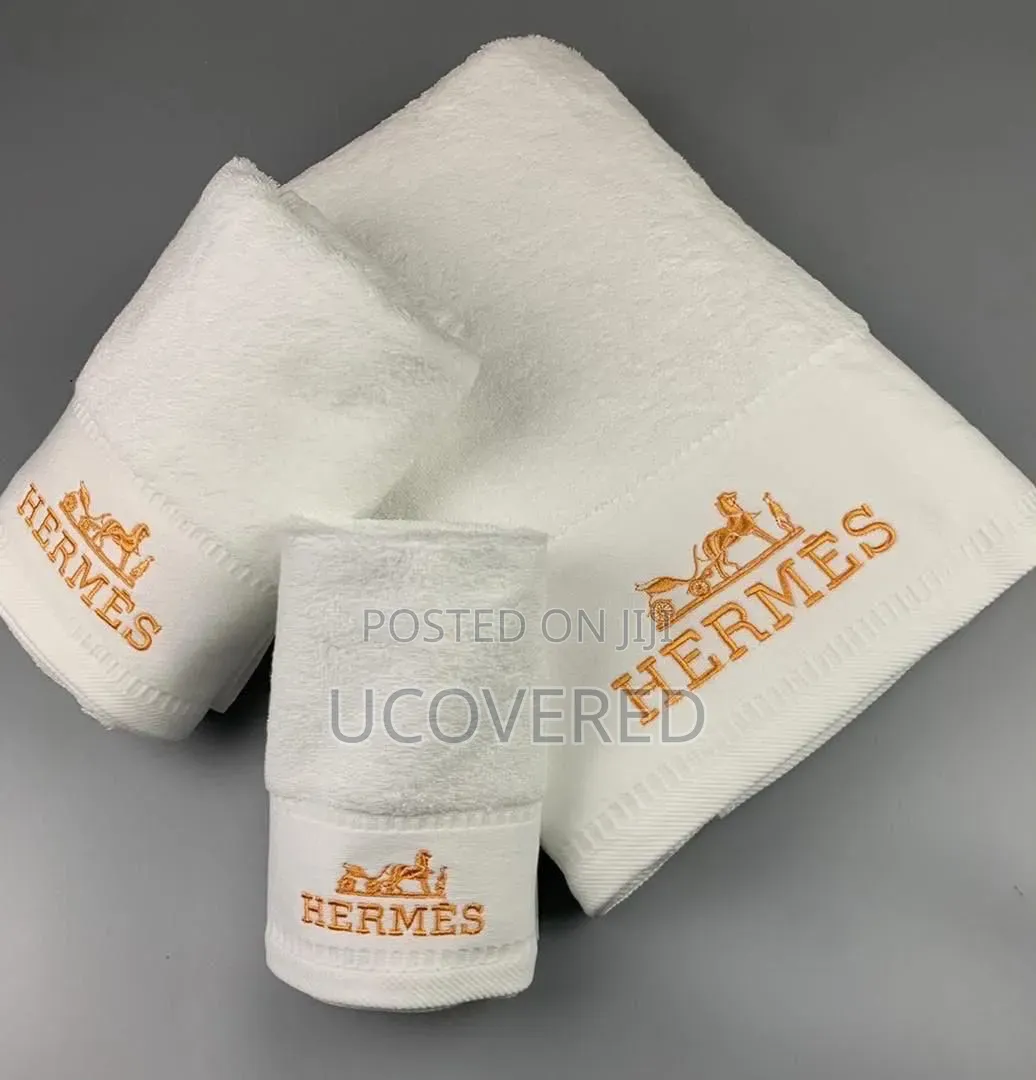 3-Piece Hermès Branded Cotton Towel Sets