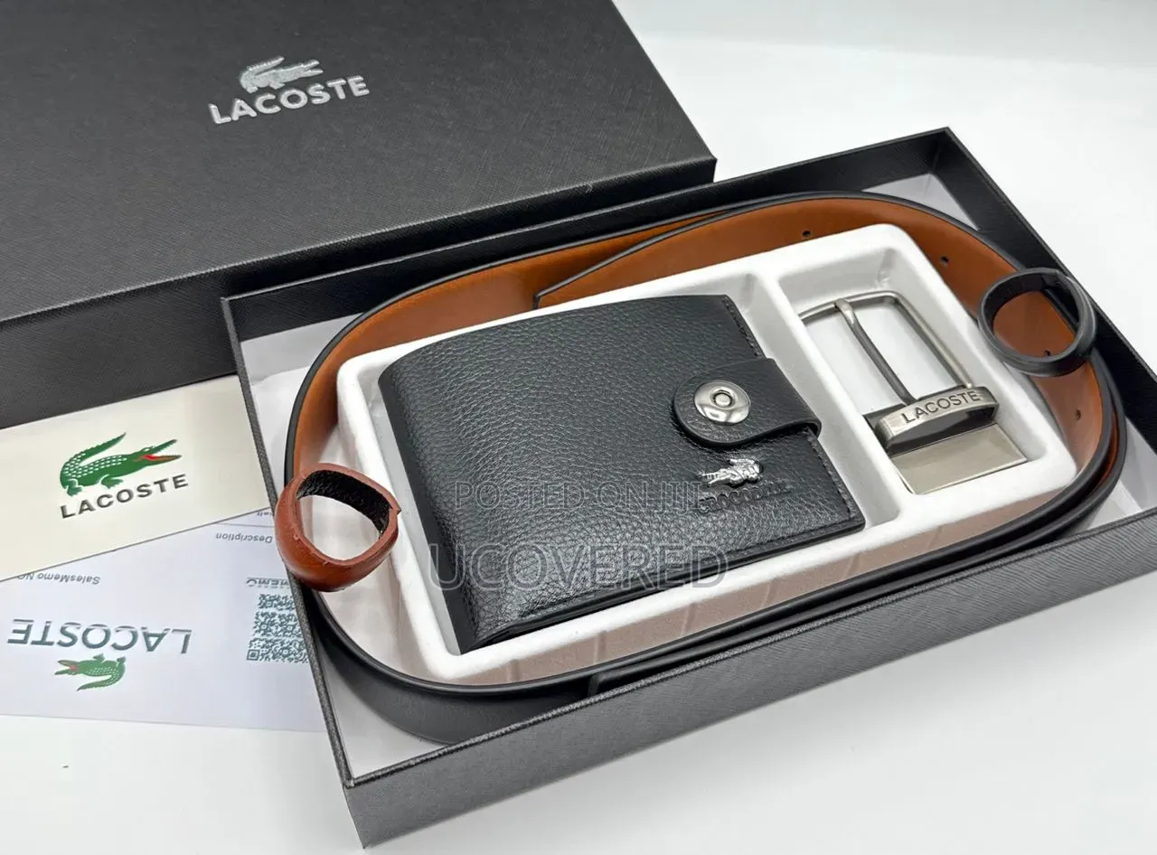 Branded Men's Wallet + Belt Gift Sets